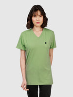Women's Supima V-Neck: Green