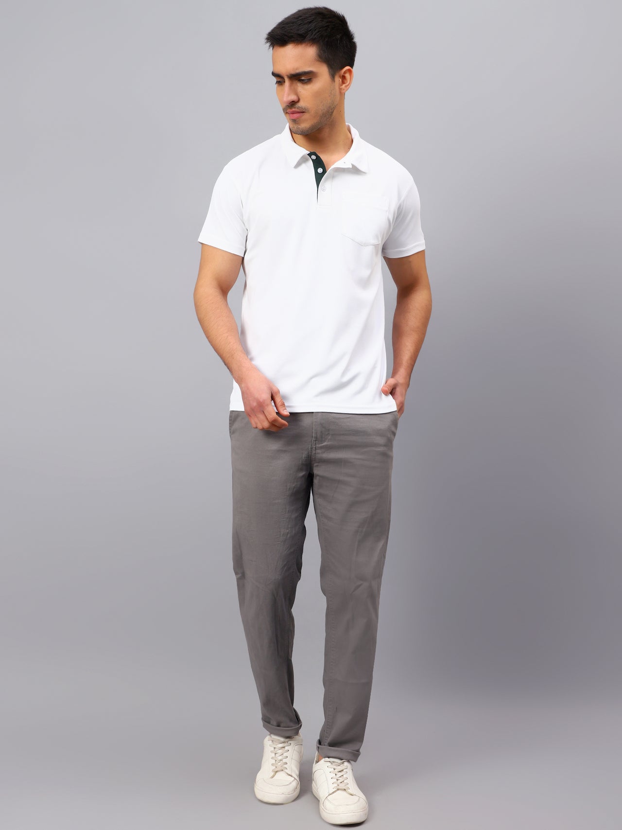 Contrast Placket Polo