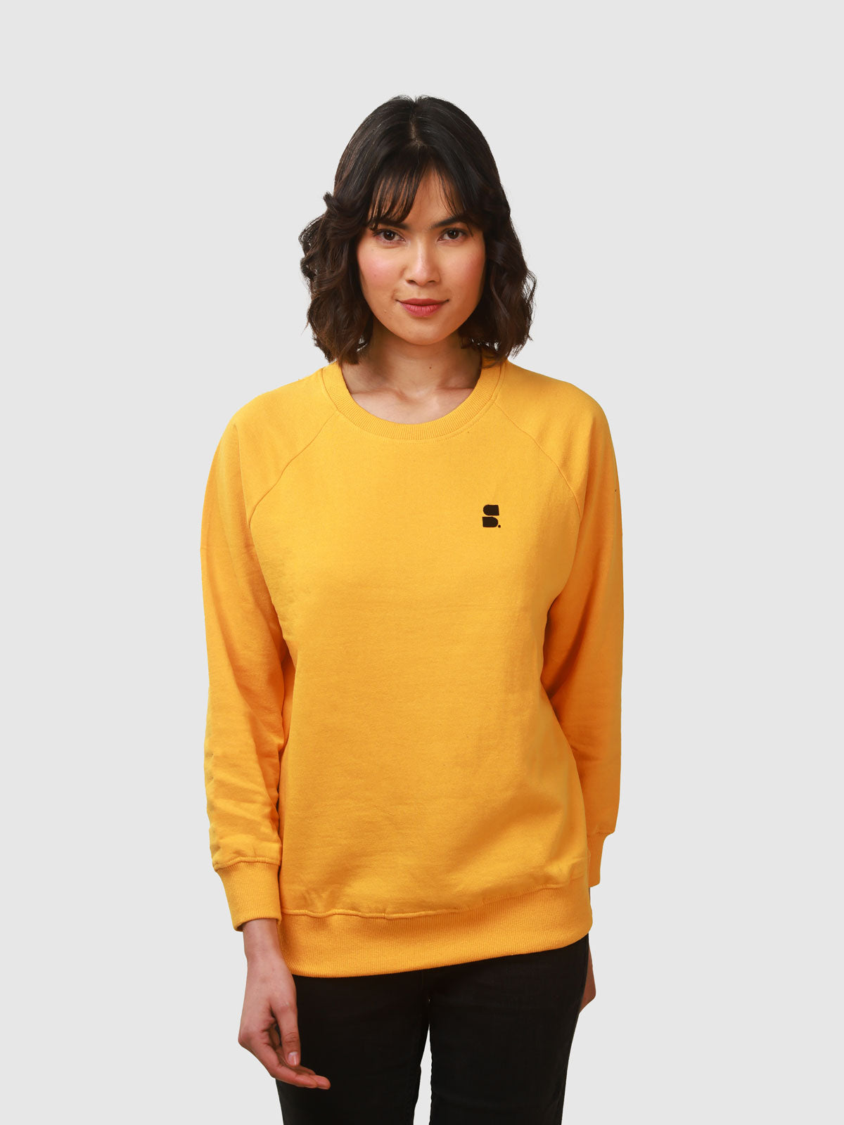 Women's Recycled Cotton Sweatshirt: Sunrise Yellow