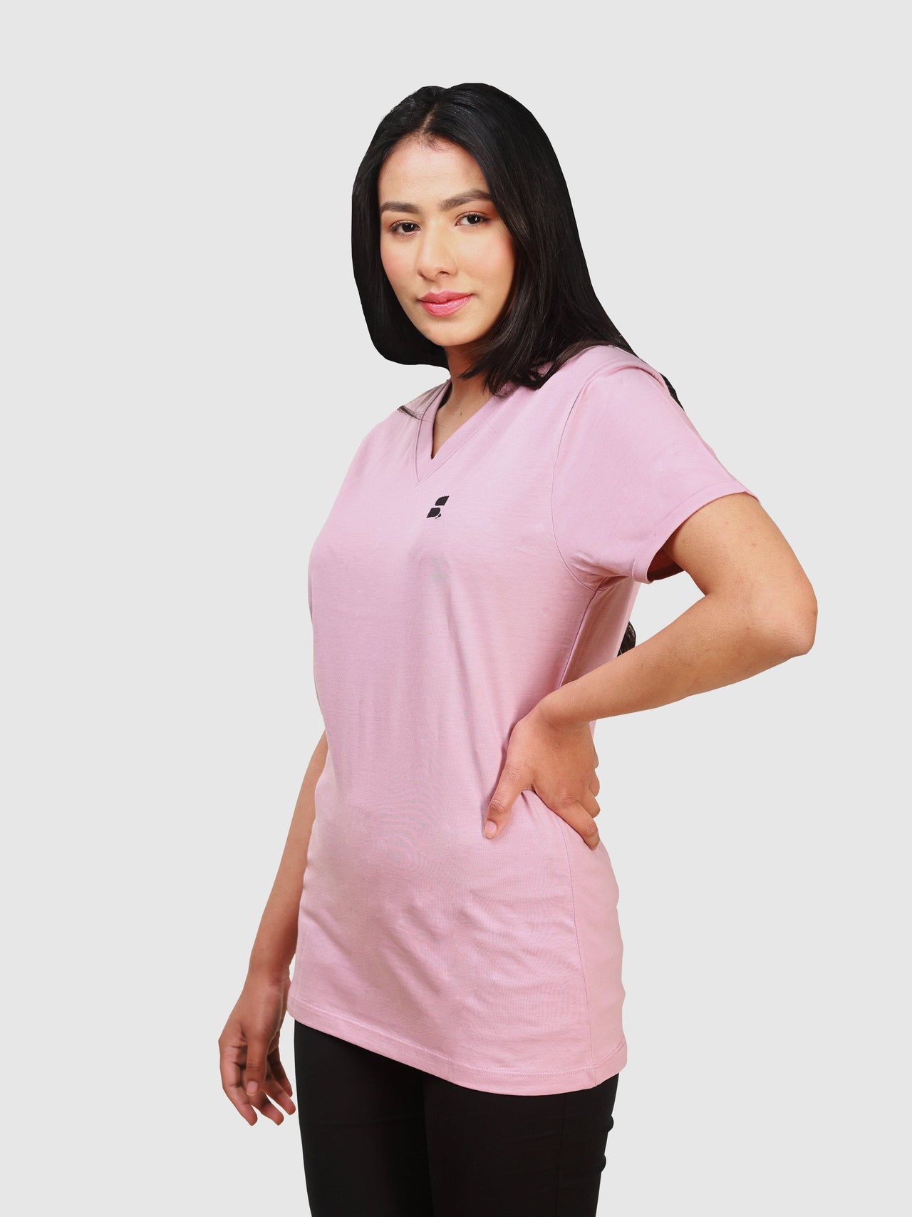 Women's Supima V-Neck: Lavender