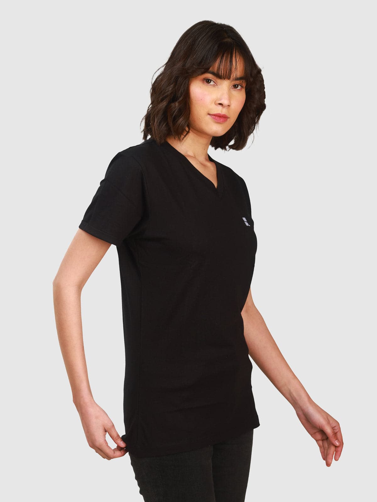 Women's Supima V-Neck: Black
