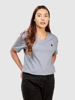 Women's Supima V-Neck: Grey