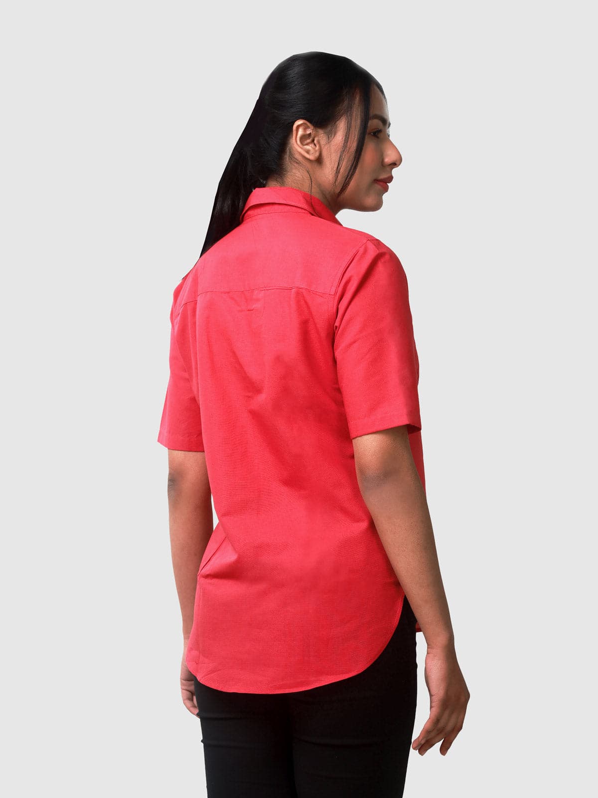 Women's HEMP Shirt: Red Pink