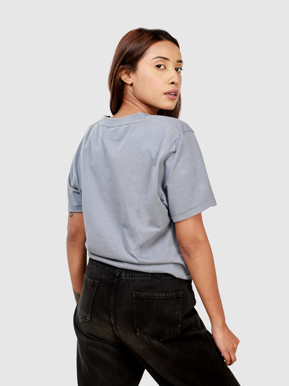 Women's Supima V-Neck: Grey