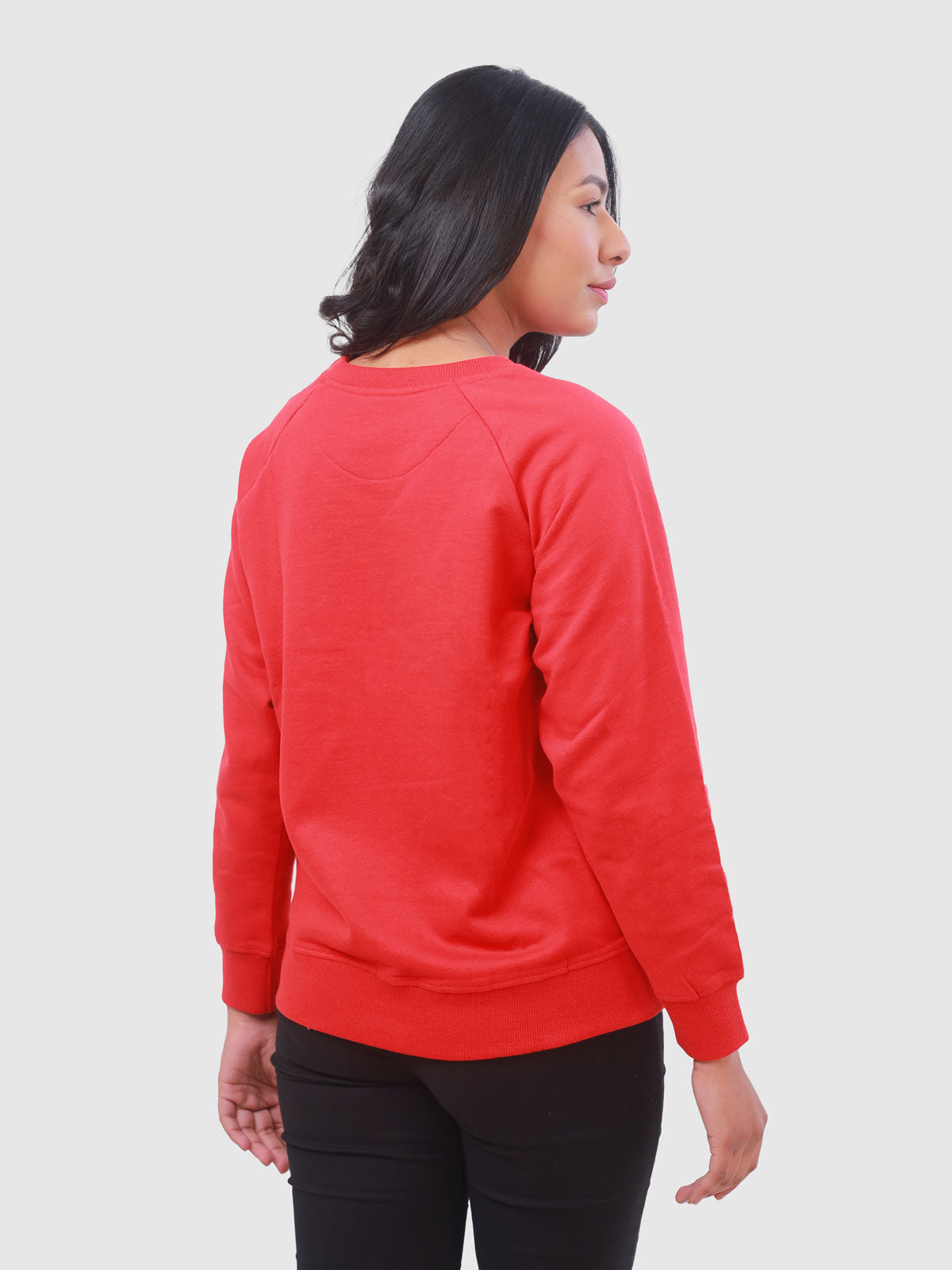 Women's Recycled Cotton Sweatshirt: Red