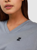 Women's Supima V-Neck: Grey