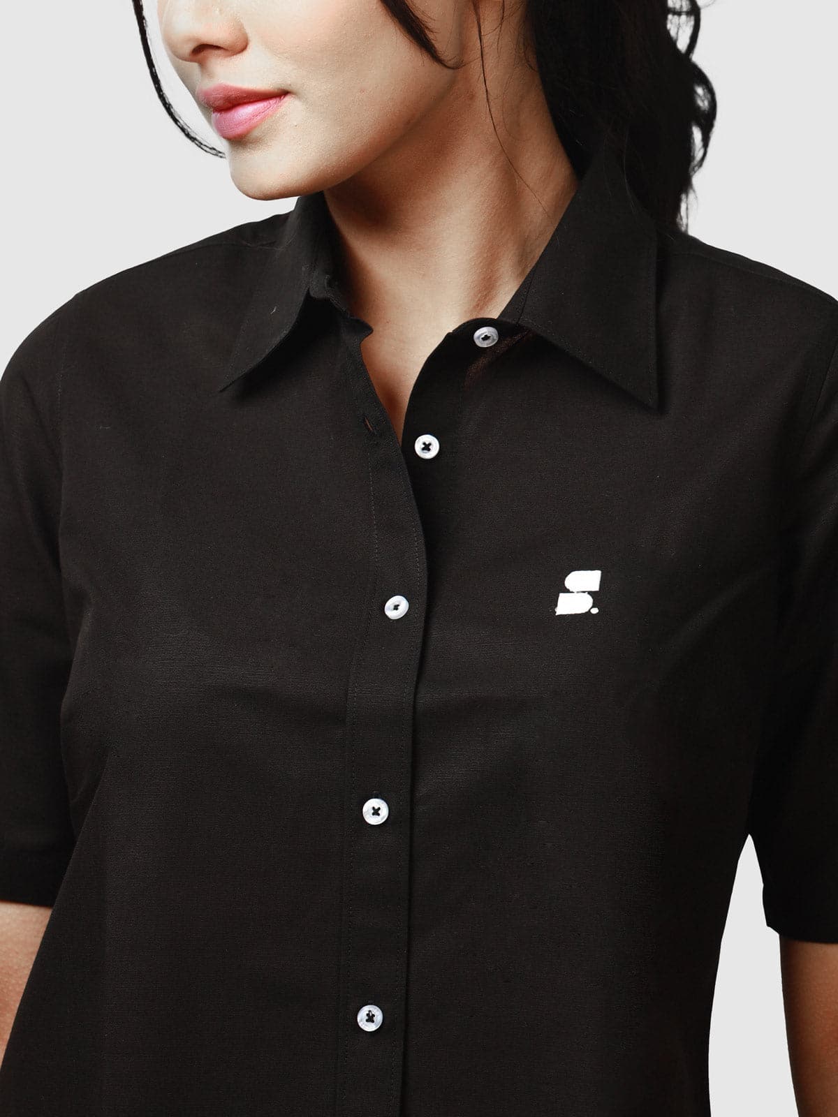 Women's HEMP Shirt: Black