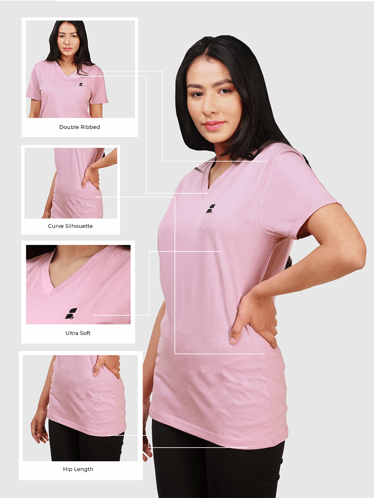 Supima V-Neck: Lavender