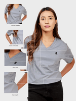 Supima V-Neck: Grey