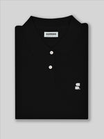 Supima Cropped Polo: Black