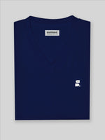 Supima V-Neck: Dark Blue