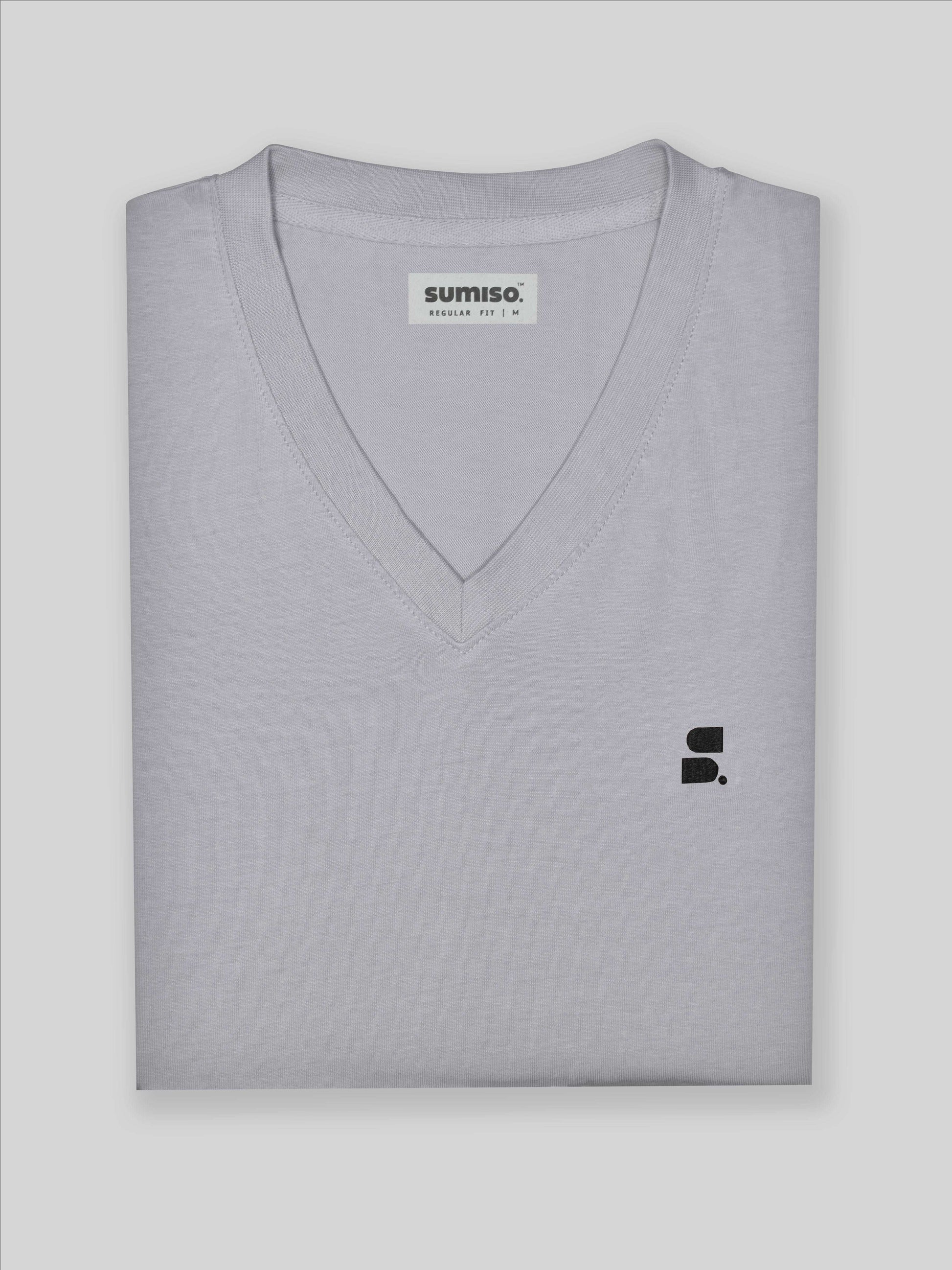 Supima V-Neck: Grey