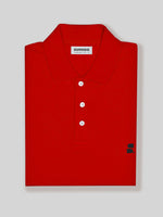 Supima Cropped Polo: Maroon