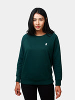 Women's Recycled Cotton Sweatshirt: Dark Green