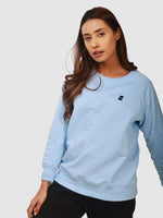 Women's Recycled Cotton Sweatshirt: Light Blue