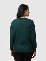 Women's Recycled Cotton Sweatshirt: Dark Green