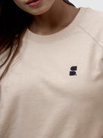 Women's Recycled Cotton Sweatshirt: Beige