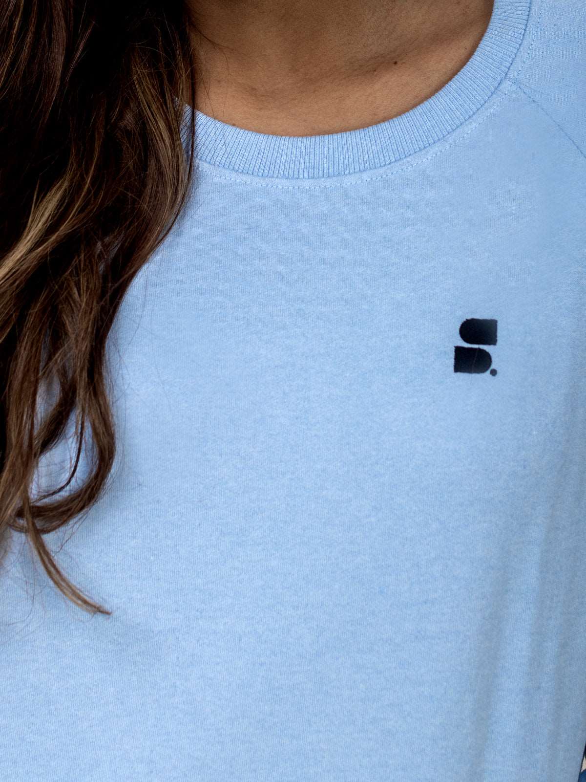 Women's Recycled Cotton Sweatshirt: Light Blue